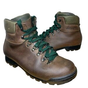 Armond Italy VTG Brown Leather Hiking Boots Vibram Mountain Sz 40  Cabincore